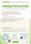 Свидетельство проекта сайта инфоурок